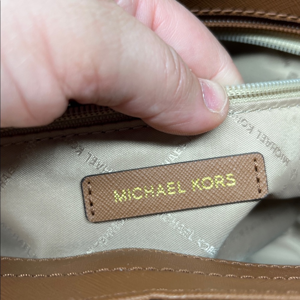 8366 MICHAEL KORS BROWN JET SET TOTE BAG 257878366 - Picture 12 of 14